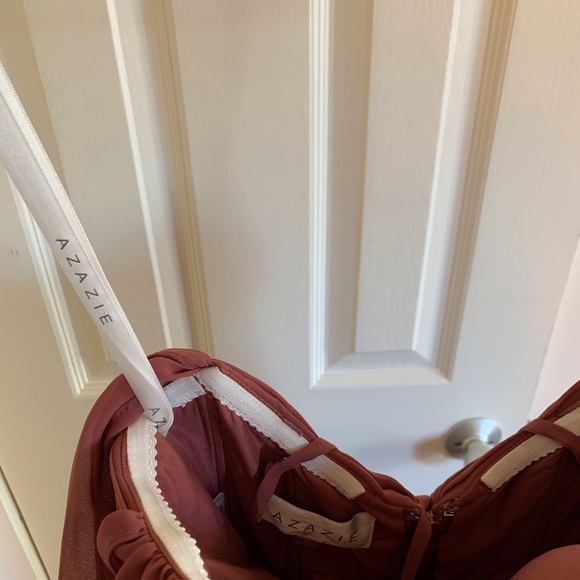 Azazie Millie dress in desert rose custom size - Picture 3 of 4